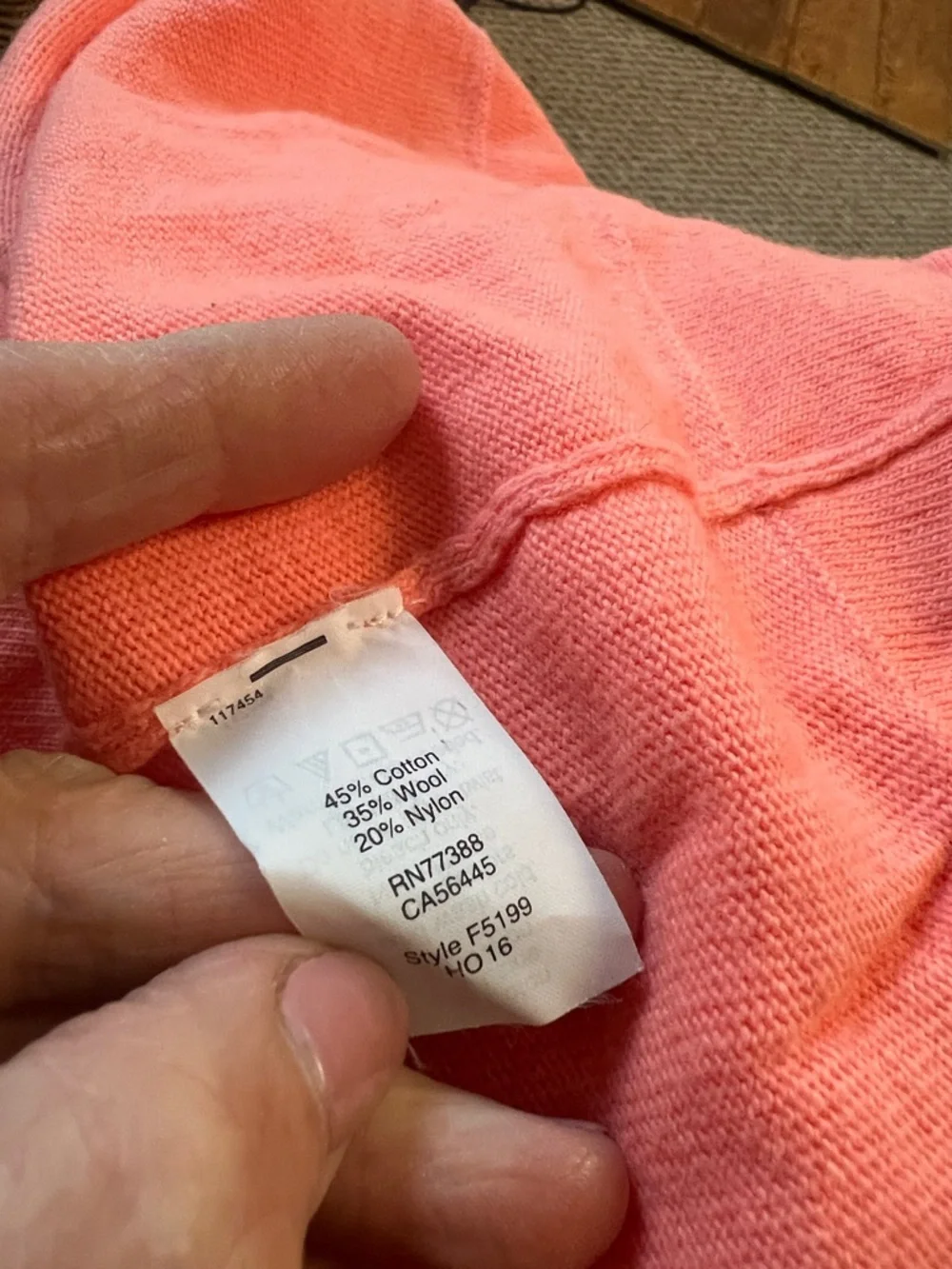 J. Crew women’s Coral/Pink Crewneck Sweater lightweight cotton wall blend